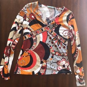Emilio Pucci Womens Long Sleeve Shirt Size 12/42